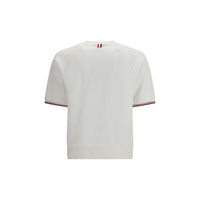 Thom Browne White Cotton Sweatshirt