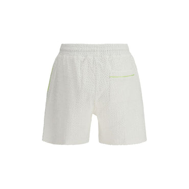 Casablanca White Cotton Bermuda Shorts