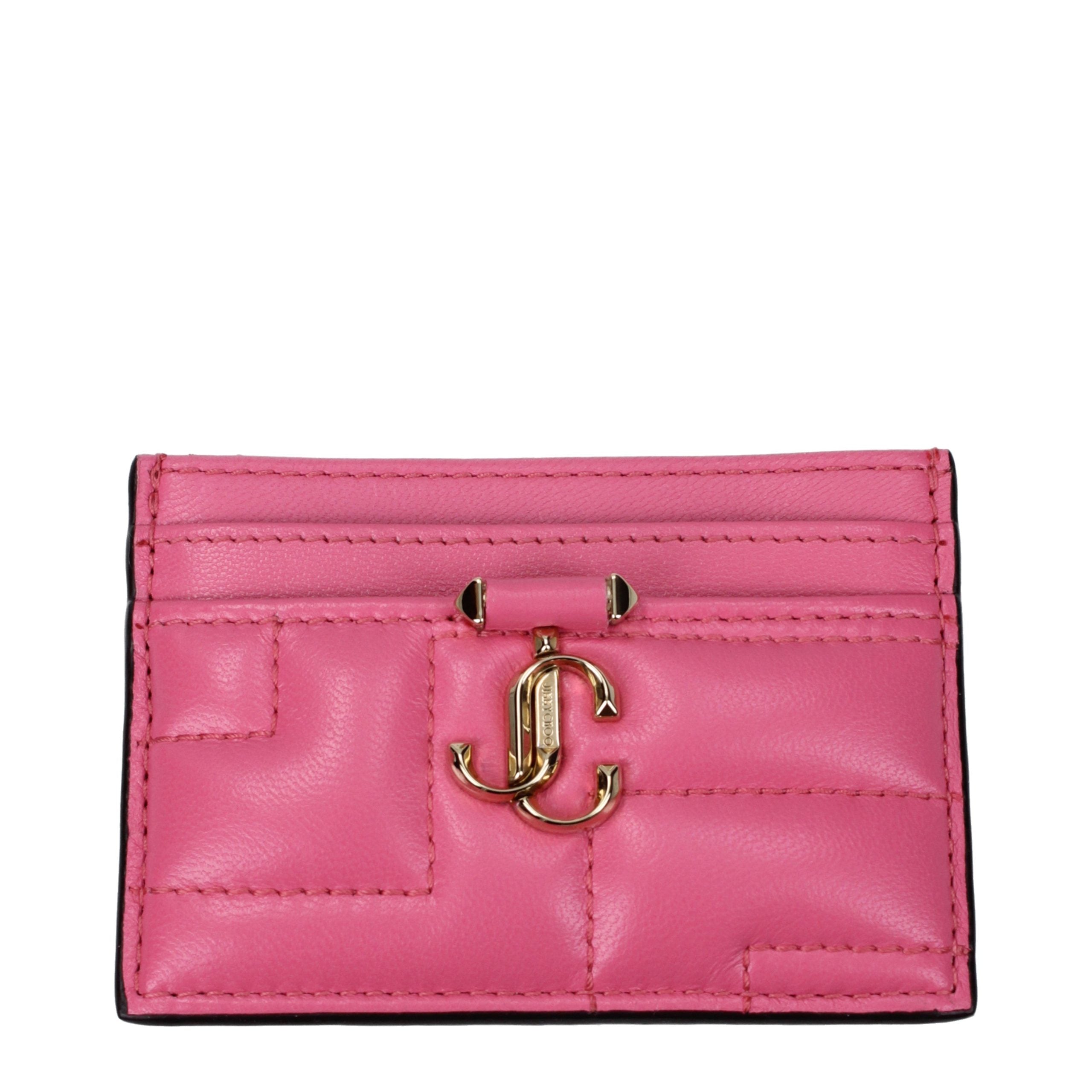 Jimmy Choo Pink Leather Cardholder