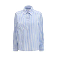 Max Mara Blue Cotton Pattern Shirt