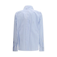 Max Mara Blue Cotton Pattern Shirt