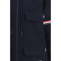 Thom Browne Blue Cotton Parka