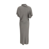 Rick Owens Gray Acetate Casual Dress