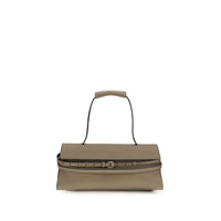 Moschino Beige Calf Leather Bos Taurus Handbag