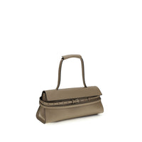 Moschino Beige Calf Leather Bos Taurus Handbag