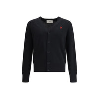 Ami Paris Black Wool Cardigan