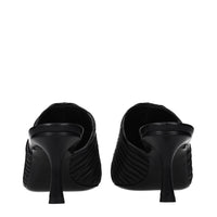 Jimmy Choo Black Leather Mid Heel Pumps