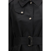 Burberry Black Nylon Trench Coat