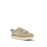 UGG Beige Calf Leather Bos Taurus Low Top Sneakers