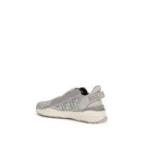 Fendi Gray Calf Leather Bos Taurus Athletic Sneakers