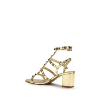 Valentino Garavani Gold Calf Leather Bos Taurus Strap-On Sandals