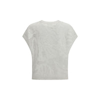 Brunello Cucinelli White Linen T-Shirt