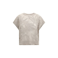 Brunello Cucinelli Beige Linen T-Shirt