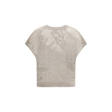 Brunello Cucinelli Beige Linen T-Shirt