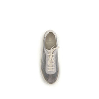 Brunello Cucinelli Gray Calf Leather Bos Taurus Low Top Sneakers
