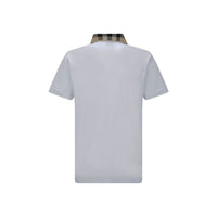 Burberry White Cotton Polo Shirt