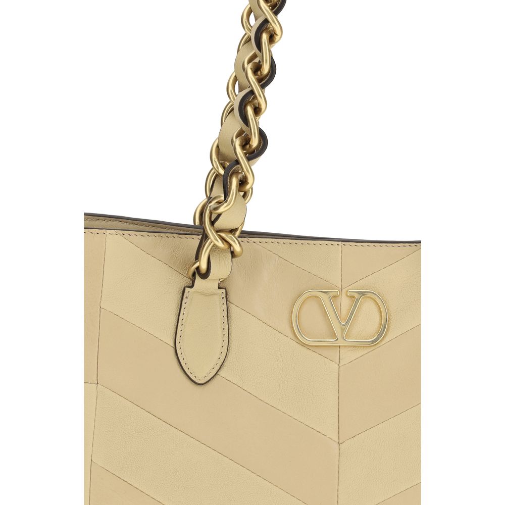 Valentino Garavani Gold Napa Leather / Calf Bos Taurus Shoulder Bag