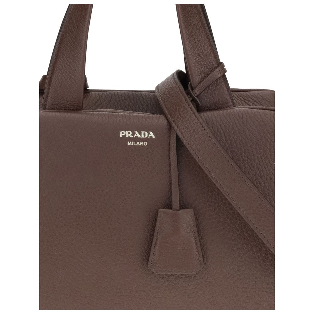 Prada Brown Calf Leather Bos Taurus Handbag