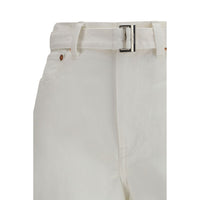 Sacai White Cotton Jeans Denim