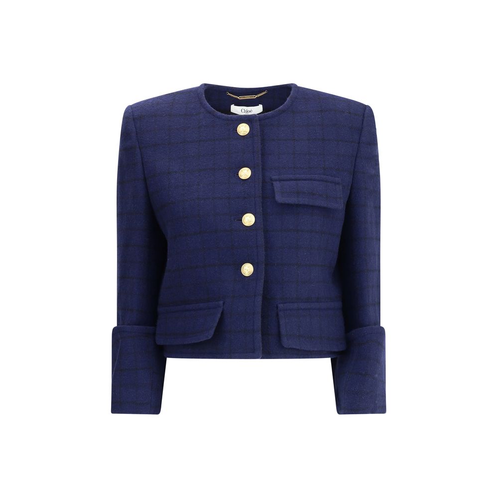 Chloé Blue Wool Coat