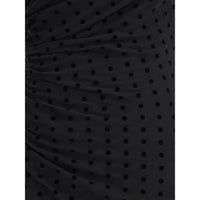 Alessandra Rich Black Silk Cocktail Dress