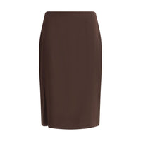 Tom Ford Brown Acetate Midi Skirt