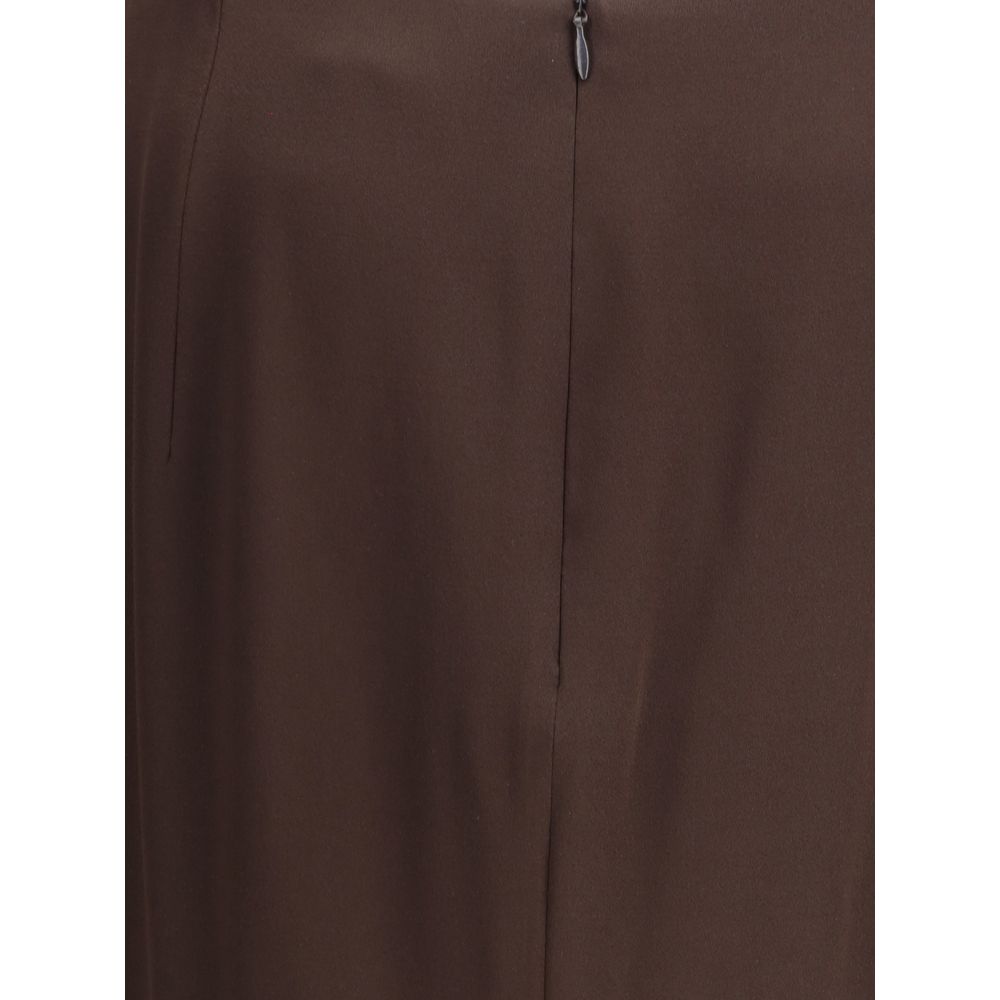Tom Ford Brown Acetate Midi Skirt