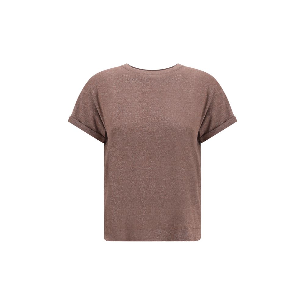 Brunello Cucinelli Brown Nylon T-Shirt