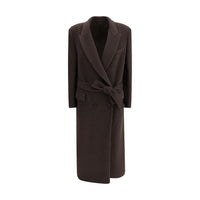 Brunello Cucinelli Brown Fleece Wool Coat
