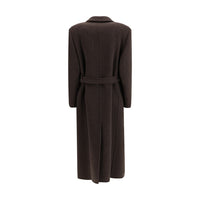 Brunello Cucinelli Brown Fleece Wool Coat
