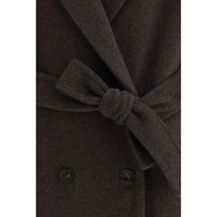 Brunello Cucinelli Brown Fleece Wool Coat