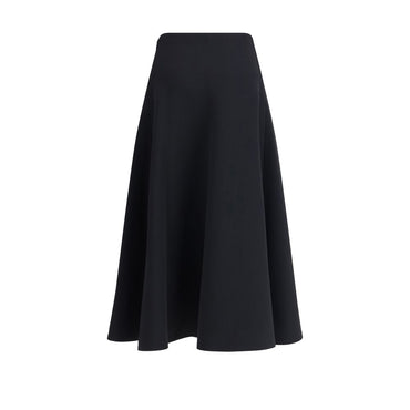 Jacquemus Black Cotton Midi Skirt