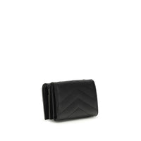 Saint Laurent Black Calf Leather Bos Taurus Wallet