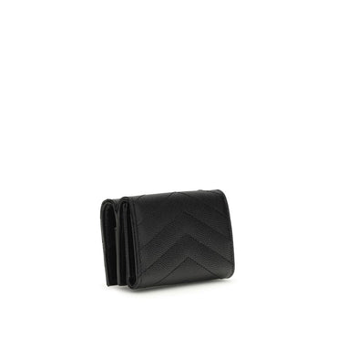 Saint Laurent Black Calf Leather Bos Taurus Wallet