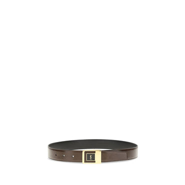 Saint Laurent Bicolor Calf Leather Bos Taurus Regular Belt