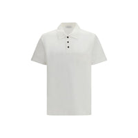 Ferragamo White Cotton Polo Shirt