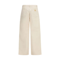 Valentino Beige Cotton Jeans Denim