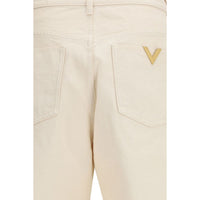 Valentino Beige Cotton Jeans Denim