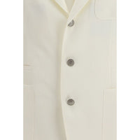 Brunello Cucinelli White Linen Blazer