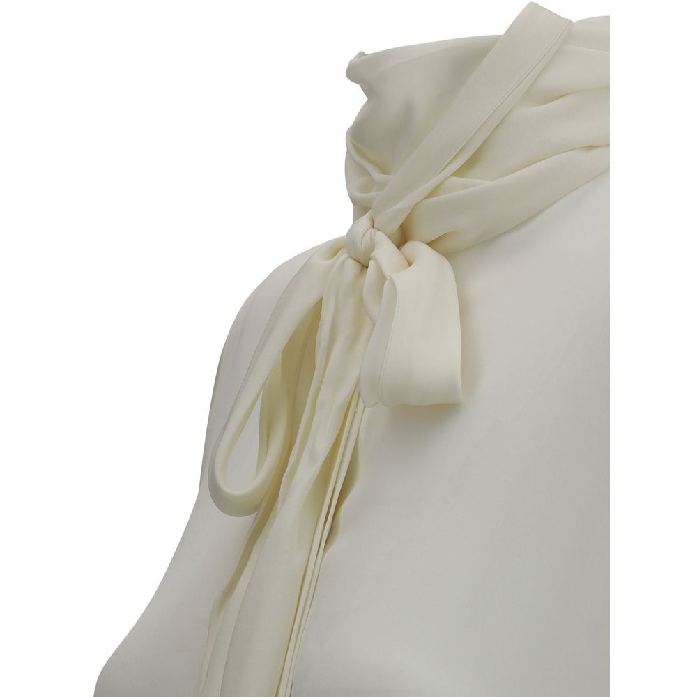 Khaite White Silk Dress Shirt