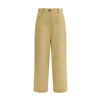 Khaite Beige Cotton Casual Pants