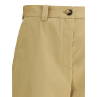 Khaite Beige Cotton Casual Pants
