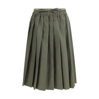 Prada Bicolor Polyester Midi Skirt