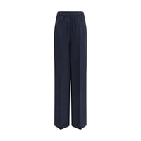 Prada Blue Silk Casual Pants