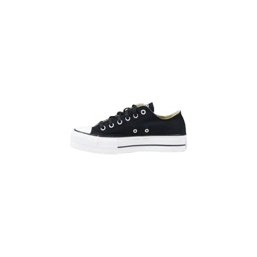 Converse Black Fabric Platform Sneakers