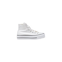 Converse White Polyester Platform Sneakers