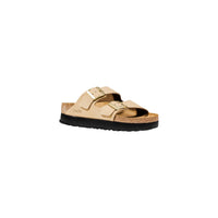 Birkenstock Beige Synthetic Platform Sandals