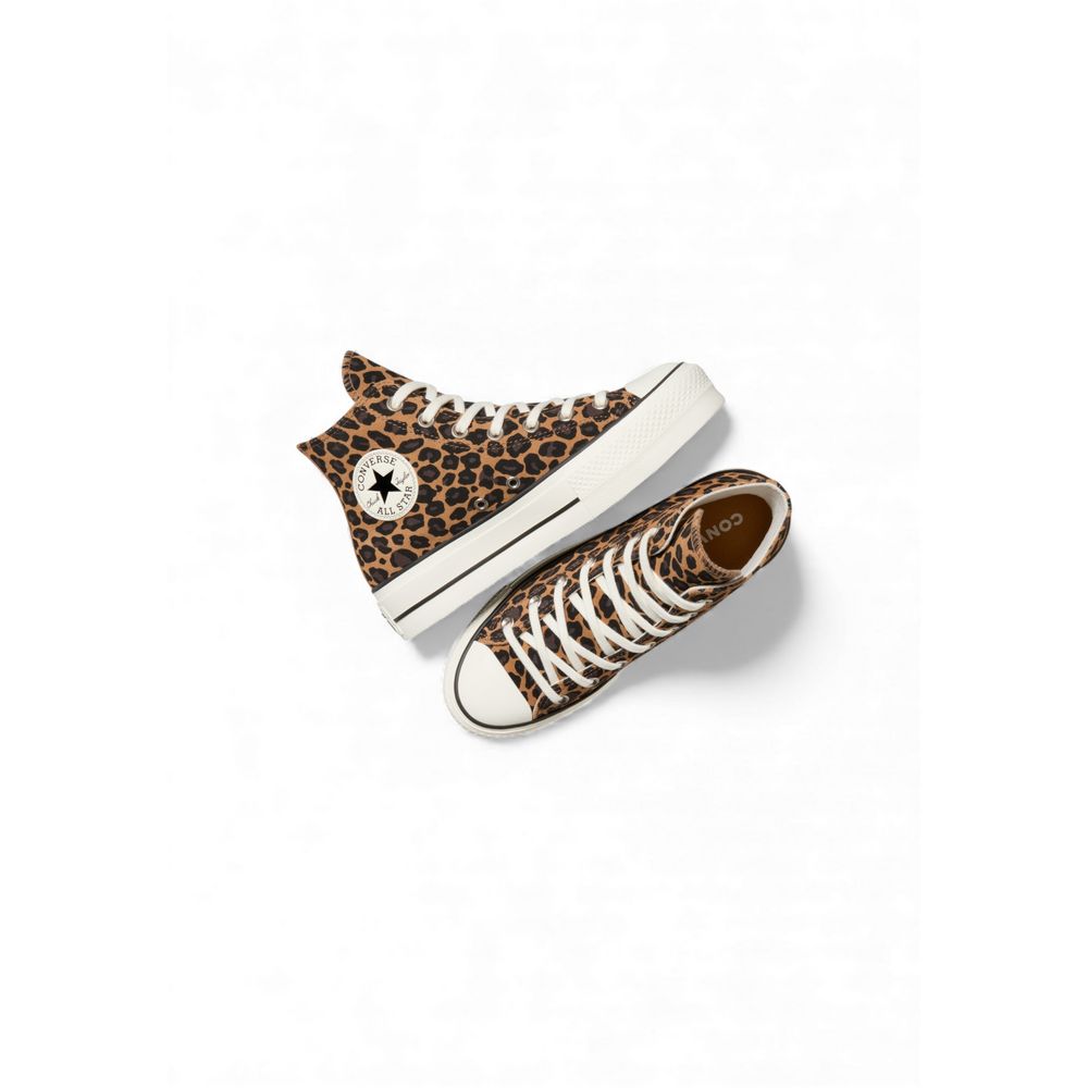 Converse Brown Suede Leather Platform Sneakers