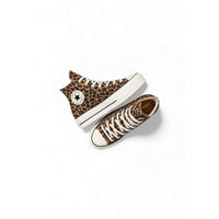 Converse Brown Suede Leather Platform Sneakers