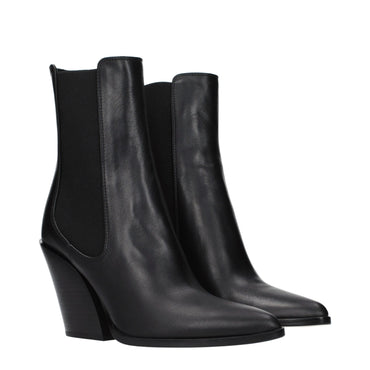 Jimmy Choo Black Leather Ankle Boots